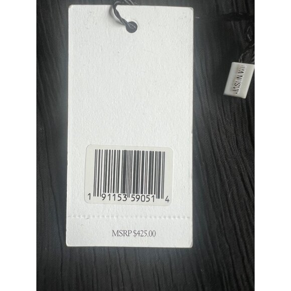 Jason Wu Womens Black Square Mother of Pearl Sleeveless Button Crop Top Small - Picture 14 of 14